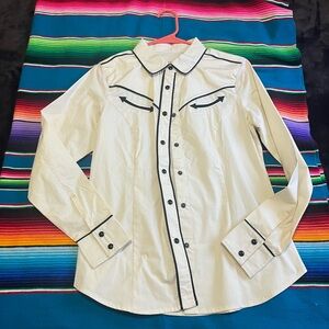 Idyllwind Cream Western Shirt with Black Accents